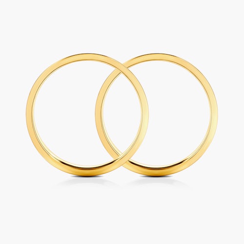 Obrączki partnerskie Sign of Love®: złote, diamenty, płaskie 4mm